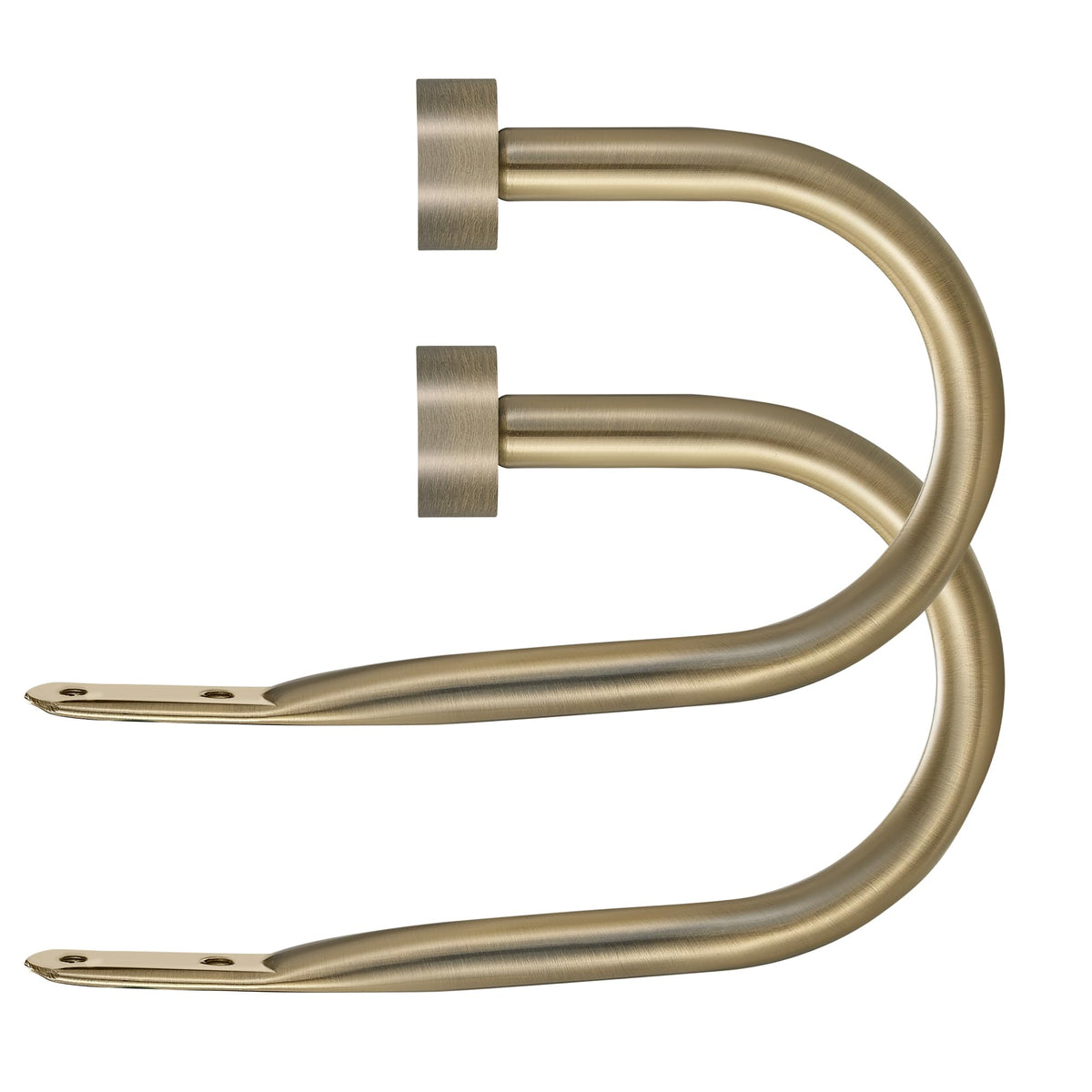 Drapery Holdback,Matte Black Metal Window Curtain Holdback (Warm Gold)
