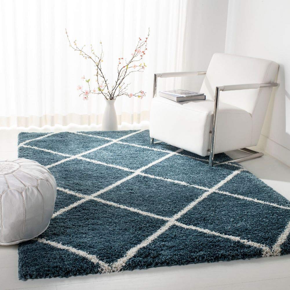 SAFAVIEH Hudson Shag Rug 8'x10', Soft Plush Moroccan Ivory & Beige SGH281D