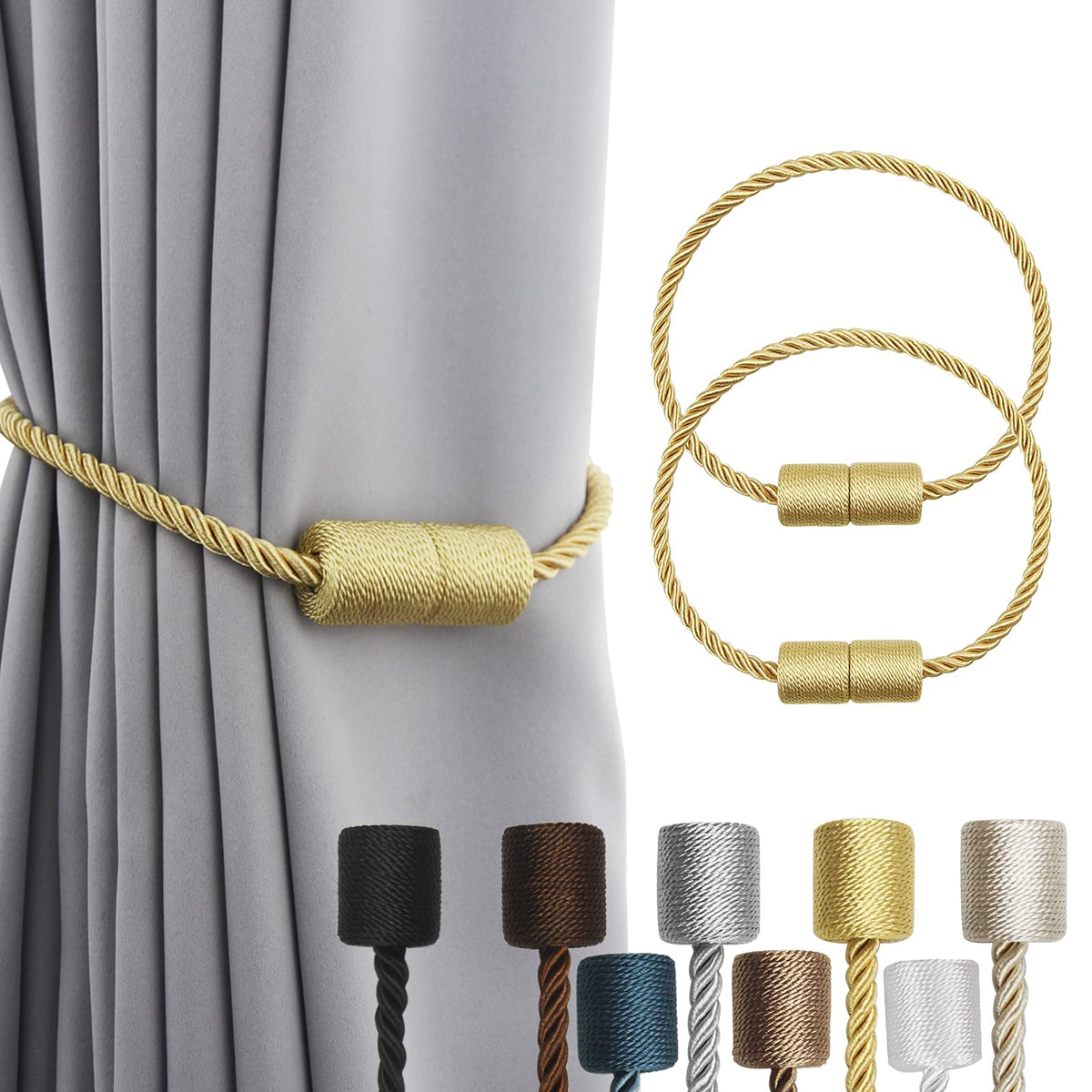 Magnetic Curtain Tiebacks Holdbacks Decorative Tie Backs for Windows Porlau