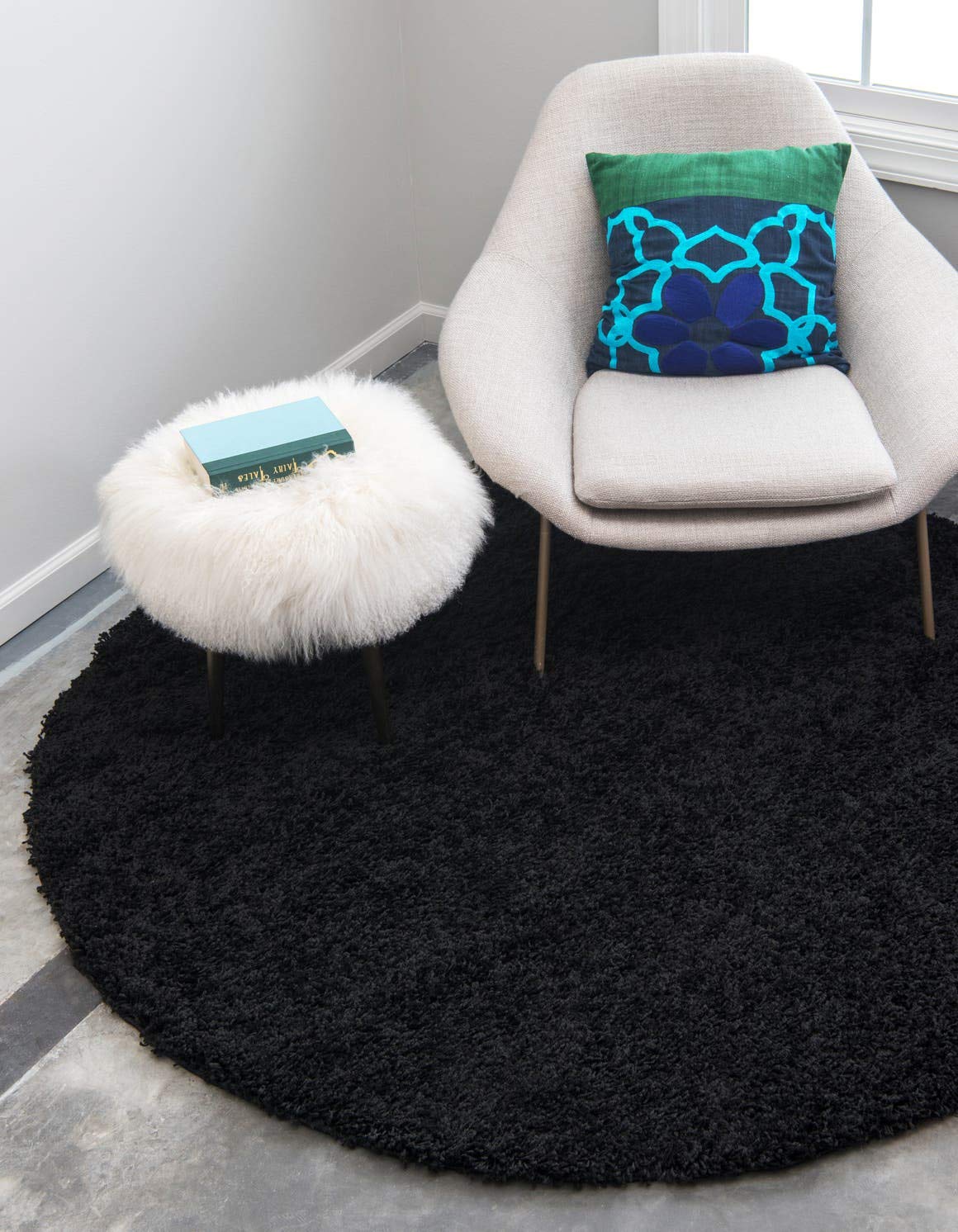 Unique Loom Solid Shag Collection Area Rug (8' x 10' Rectangle, Sandy Brown)