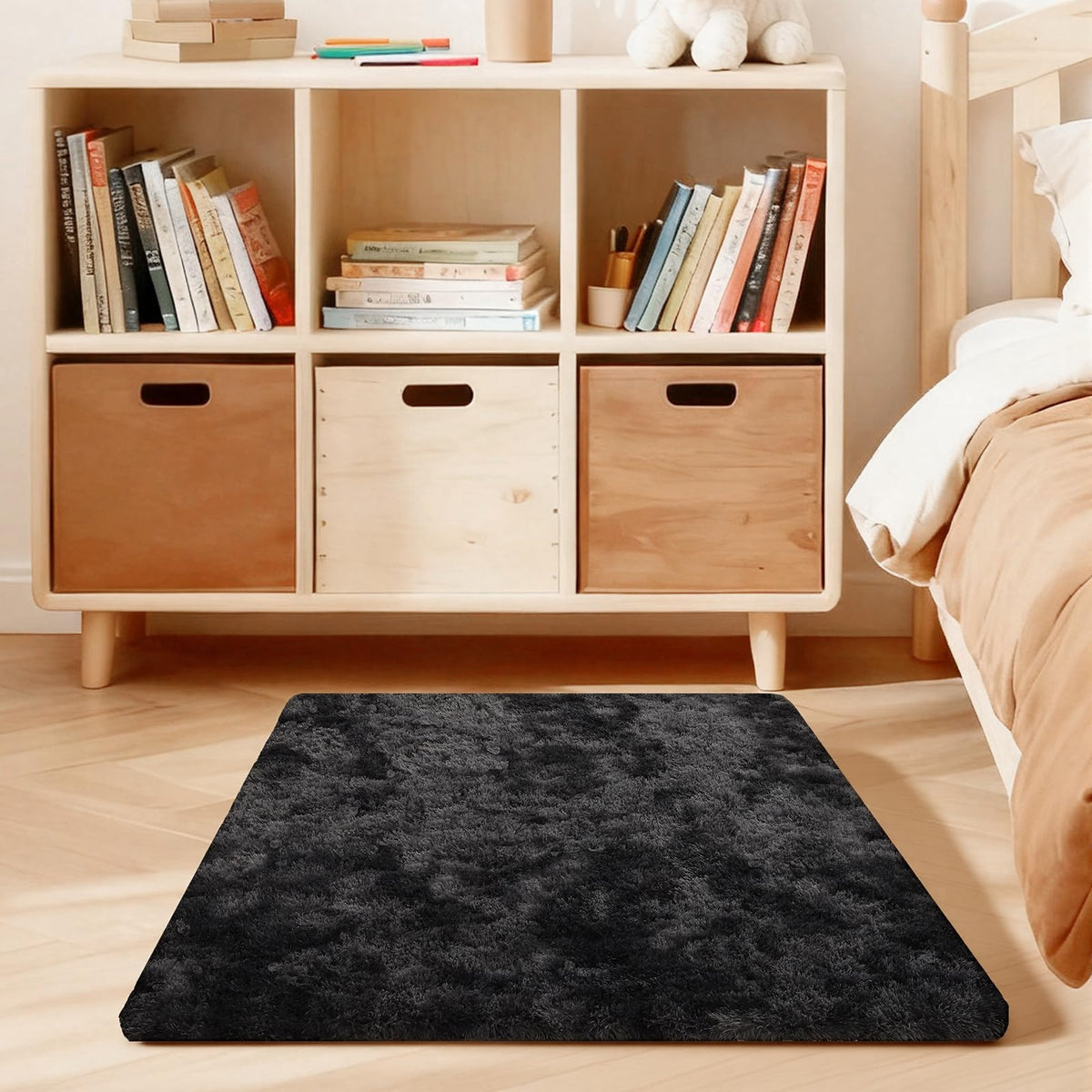 5x7 Large Fluffy Area Rugs for Living Room Bedroom, Light Tan