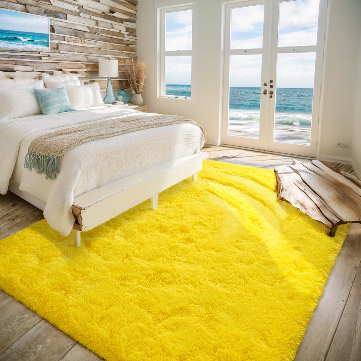 Orange 8x10 Area Rugs for Living Room Bedroom, Soft Plush Fluffy Large Rug