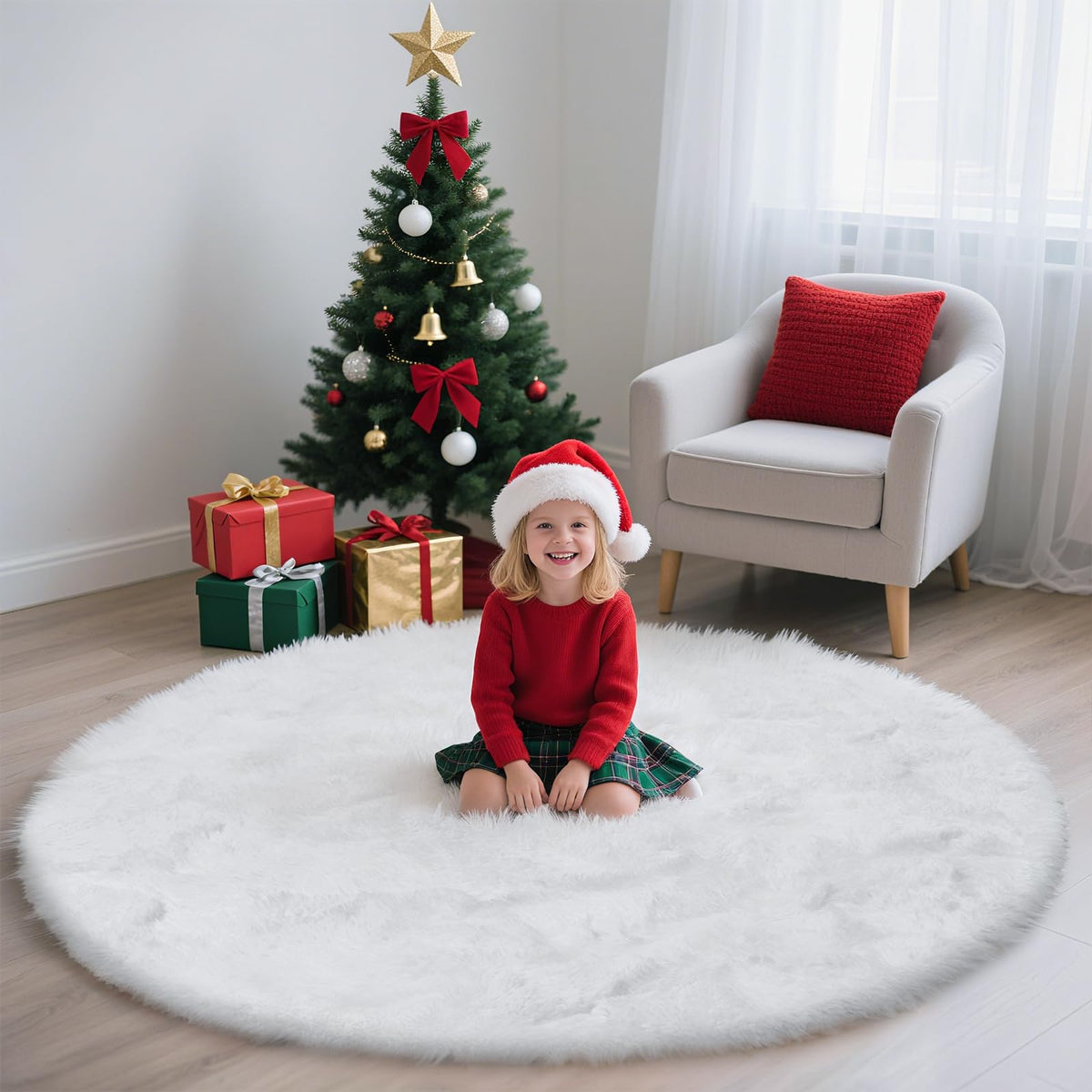 8x10 Fluffy Area Rugs for Living Room,Geometric Shag Area Rug for Bedroom