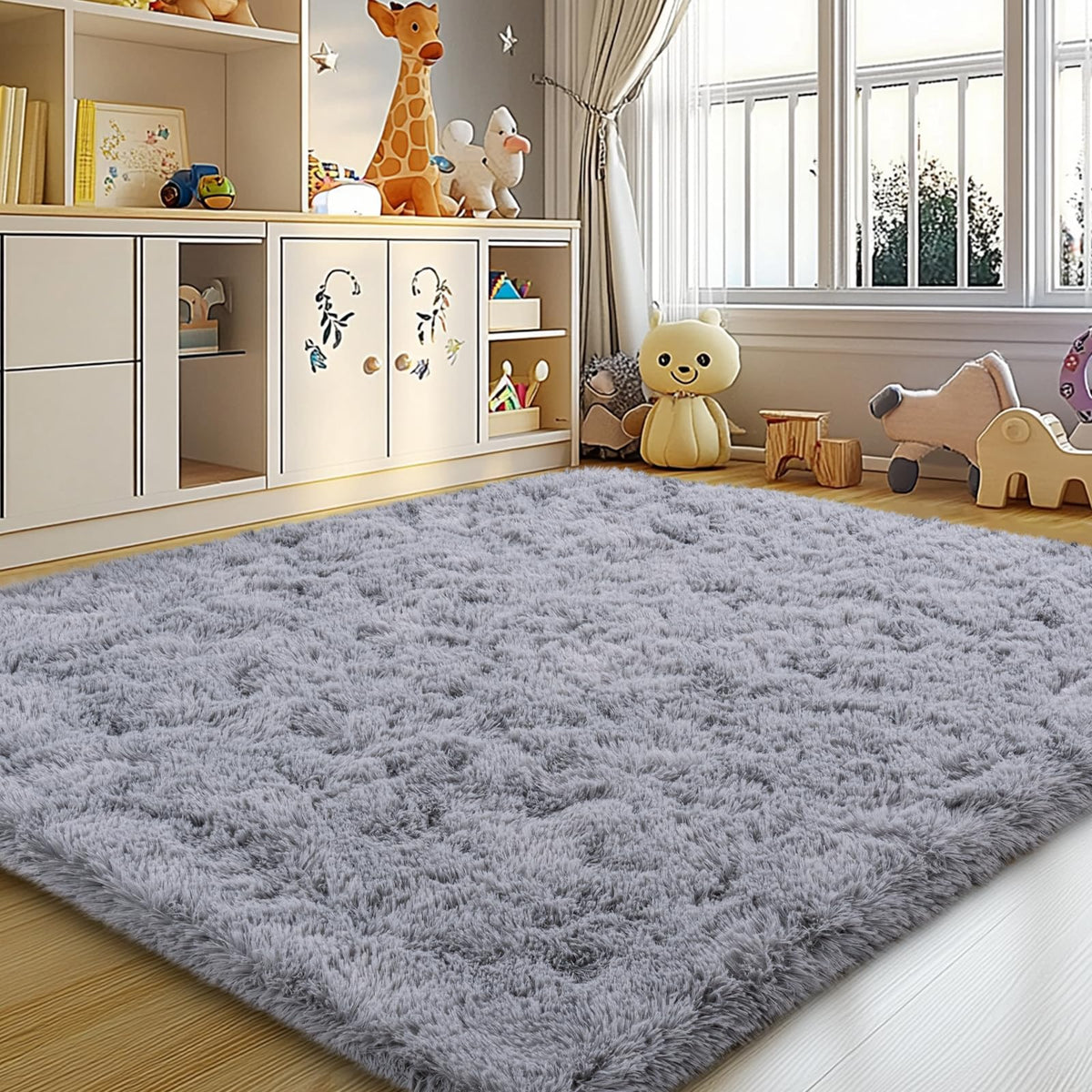 Mugorn Small Soft Shag Rugs for Bedroom, 4x6 Fluffy Area Rugs for Living Room