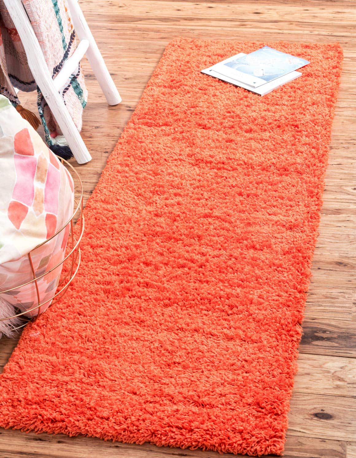 Unique Loom Solid Shag Collection Area Rug (8' x 10' Rectangle, Sandy Brown)