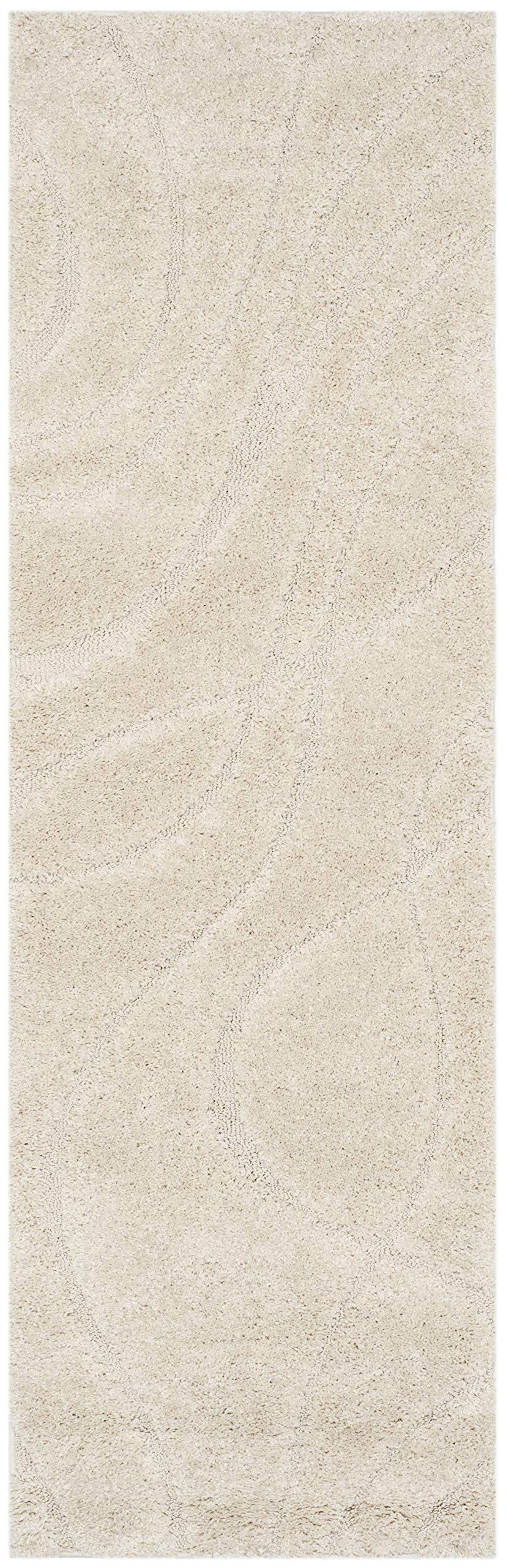 SAFAVIEH Florida Shag Rug 6'x9', Soft Plush Modern Cream & Beige SG471-1113