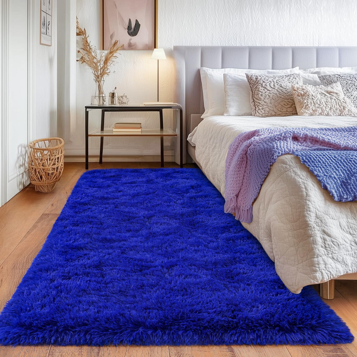 8x10 Area Rugs for Living Room, Ultra Soft Large Shag Black Bedroom Rug Upgrade Non-Slip Plush Modern Fluffy Carpet for Kids Boys Girls Room Home Decor Aesthetic