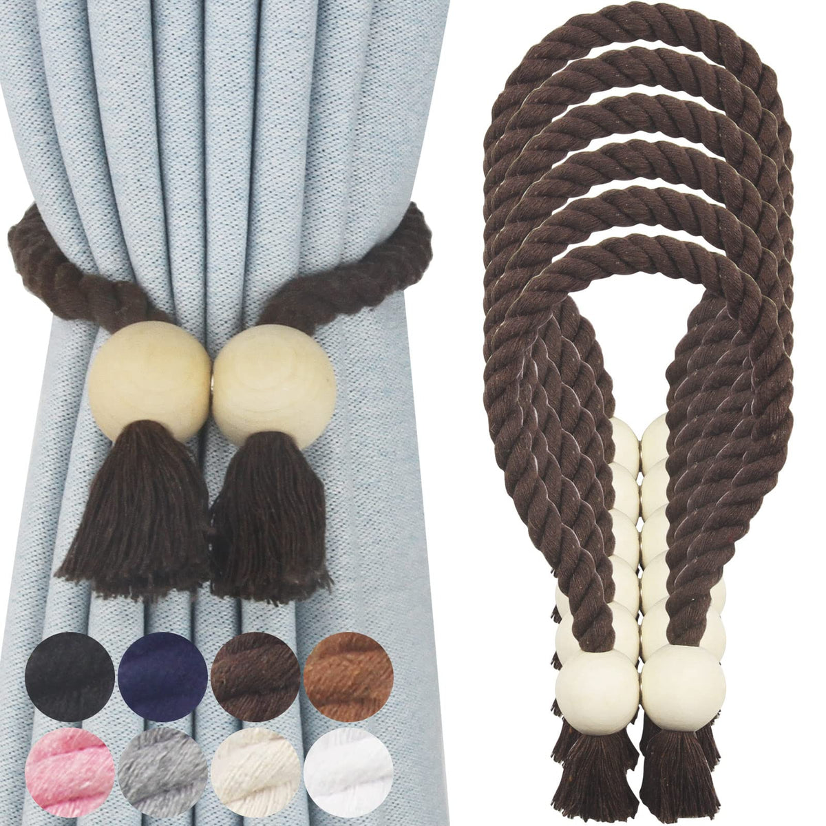 Magnetic Curtain Tiebacks Decorative Tie Back Drapes Holdbacks Nieffeiy