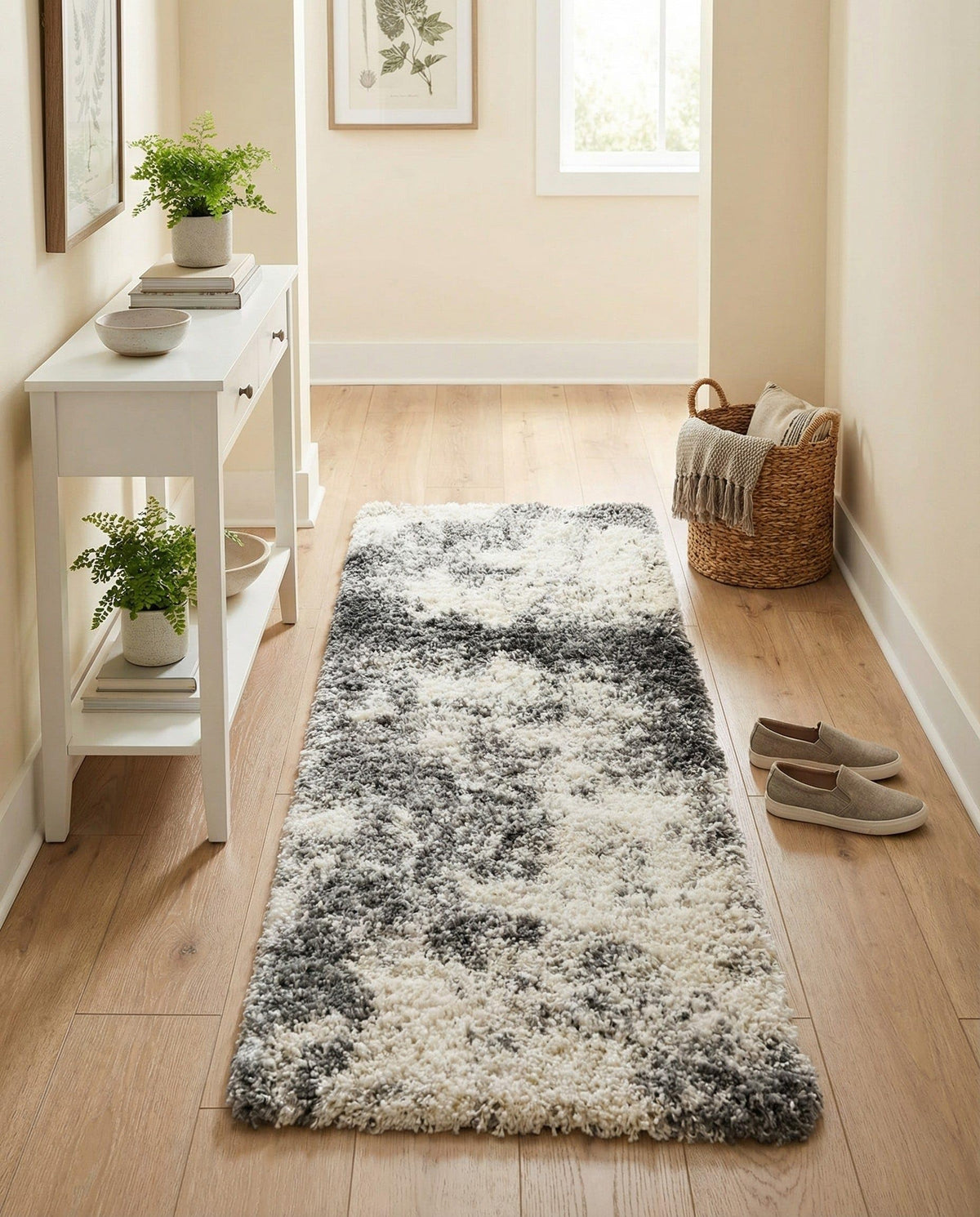 Rugs.com - Soft Touch Shag Rug – 7' 1 x 10' Khaki Shag Rug – Plush Easy-Clean Area Rug, Ideal for Bedrooms, Living Rooms, and Offices