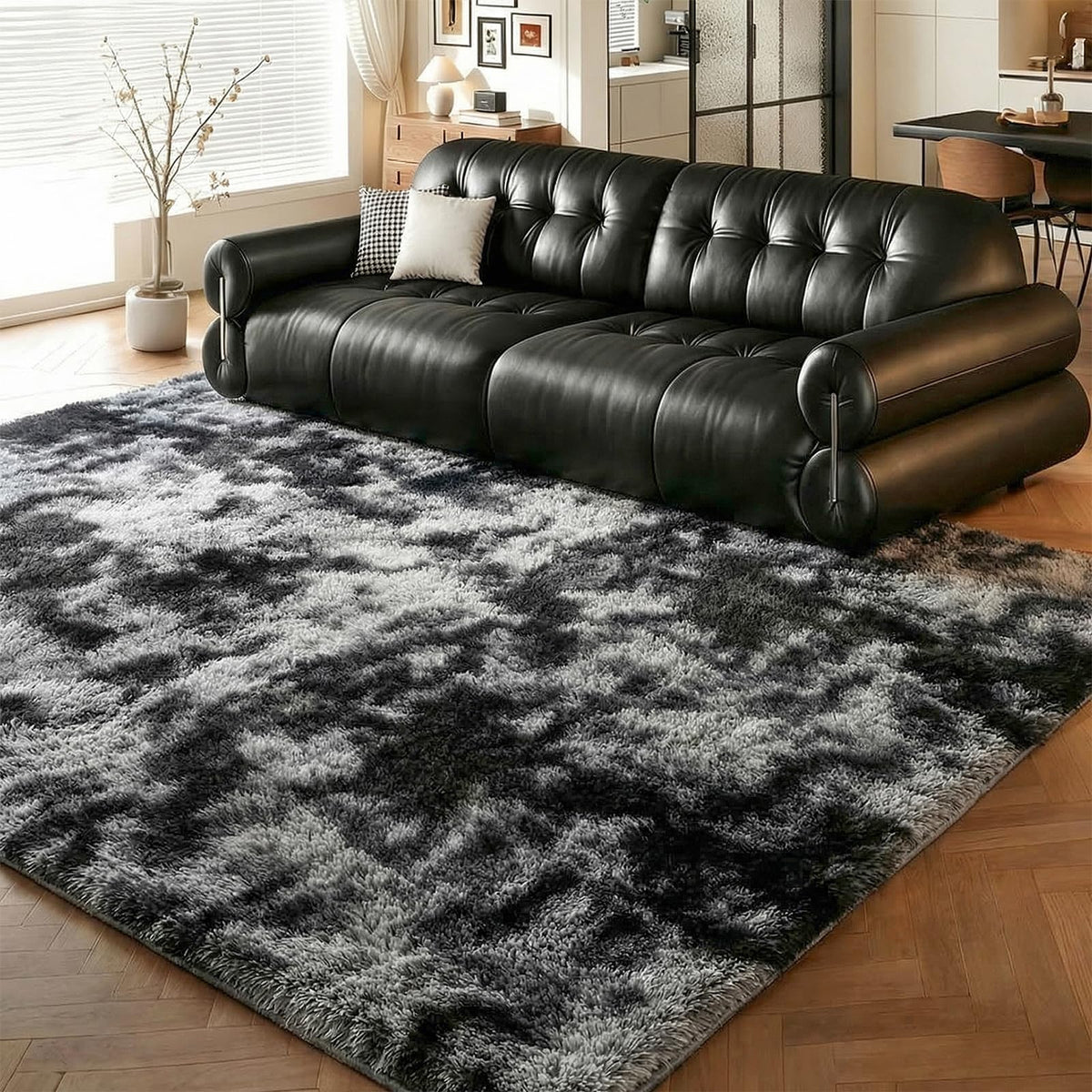 ThreadGlobe Premium Shag Area Rug 8'x10', Beige Ultra Plush Rugs for Living Room, Non-Slip Carpet for Bedroom & Nursery Rooms, Smooth Touch Luxurious Floor Decor, Beige, 8x10 Ft