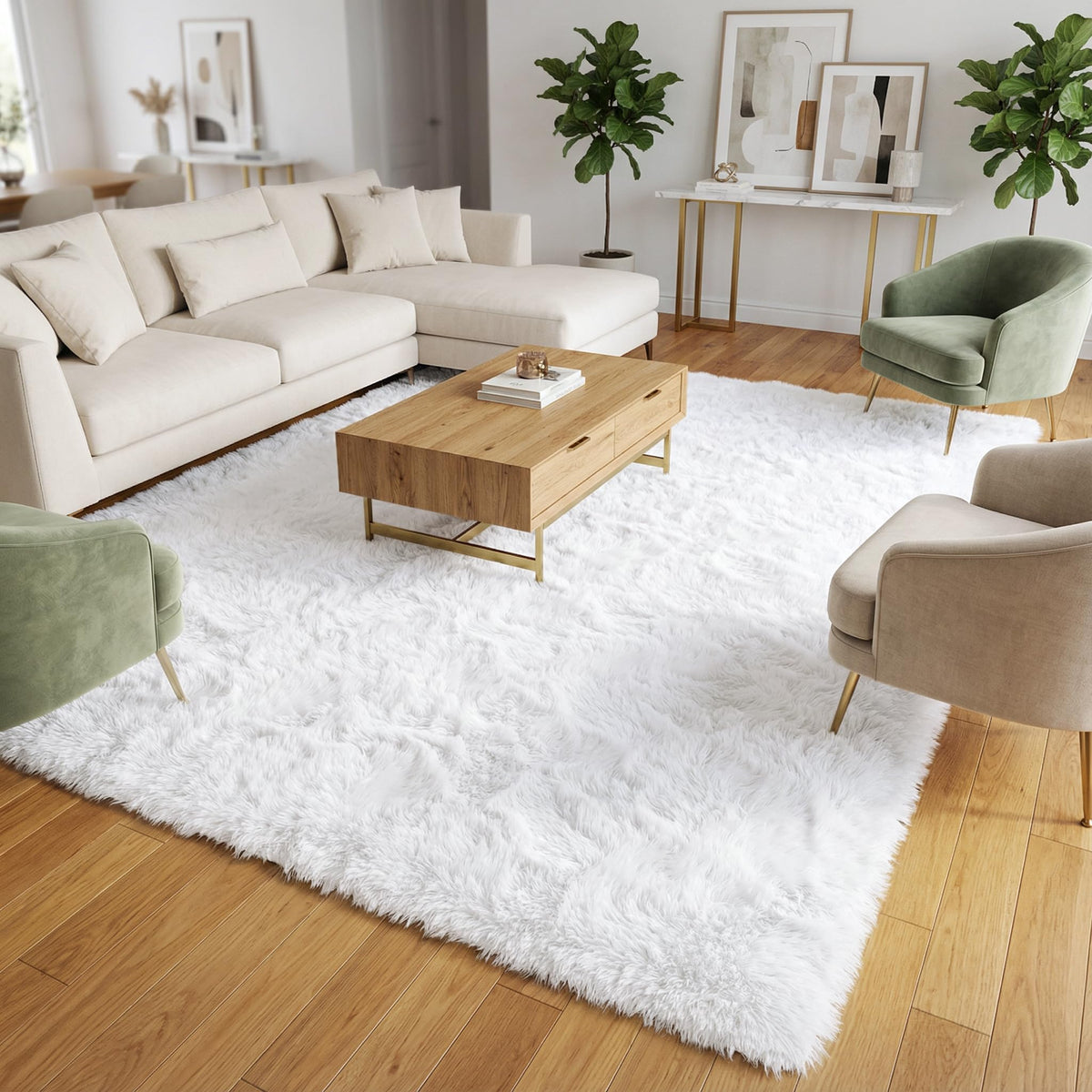 Merelax Soft Modern Indoor Large Shaggy Rug for Livingroom Bedroom Dorm Kids Room Home Decor, Non-Slip Plush Fluffy Furry Fur Area Rugs Comfy Nursery Accent Floor Carpet 9x12 Feet, Black