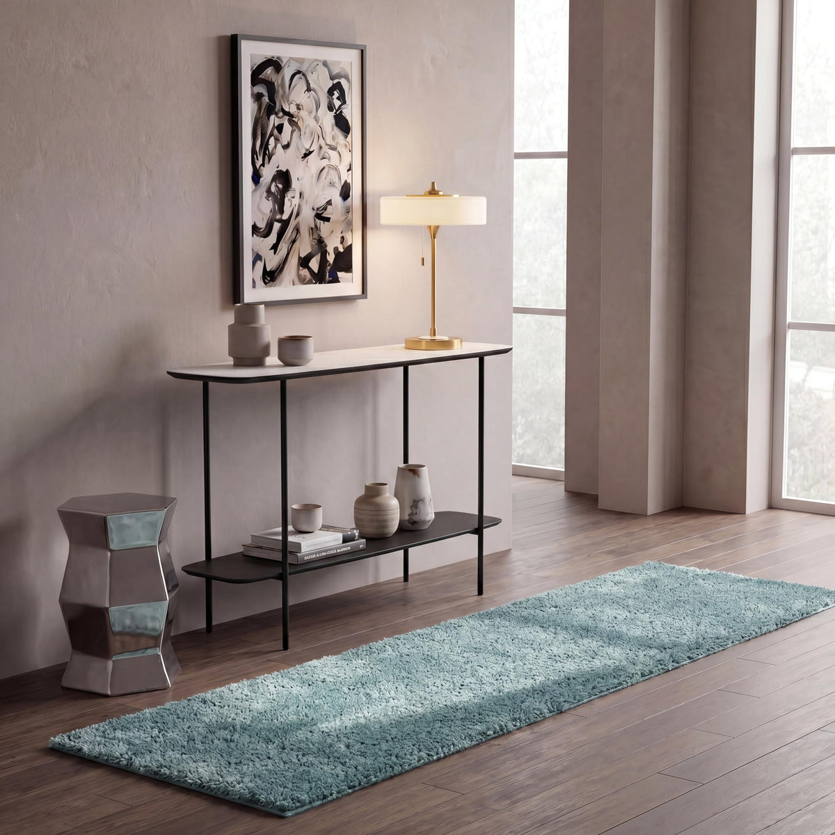 SAFAVIEH August Shag Rug 8'x10', Soft Plush Modern Ivory AUG900C