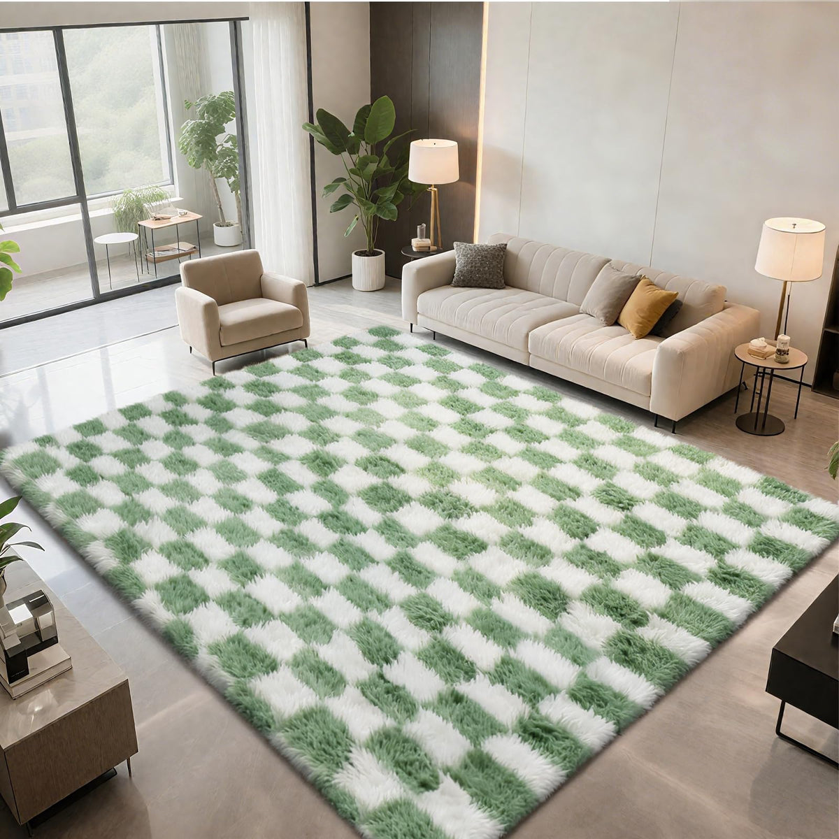 Shag Area Rugs for Bedroom Living Room,8X10 Ultra Soft Fluffy Area Rugs for Dorm,Indoor Carpet Plush Rugs for Living Room Home Decor,Tie-Dye Grey
