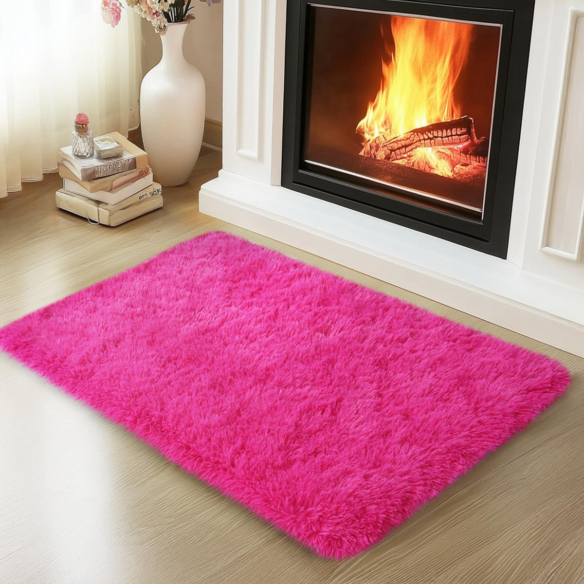 Mugorn Small Soft Shag Rugs for Bedroom, 4x6 Fluffy Area Rugs for Living Room