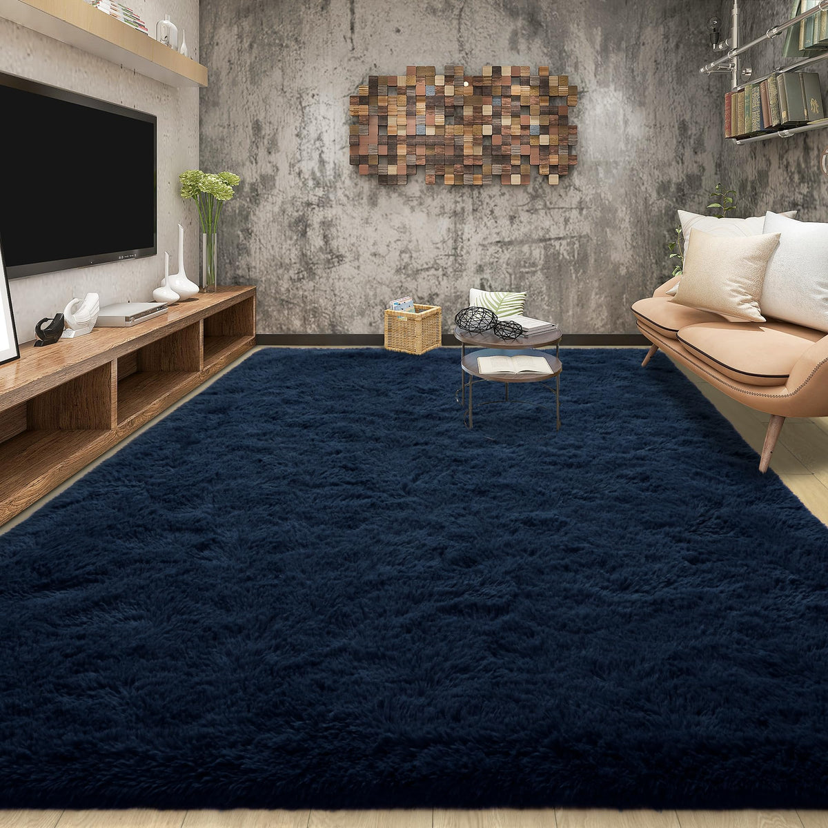 Tepook Fluffy Large Rugs for Living Room, 8x10 Area Rugs for Bedroom