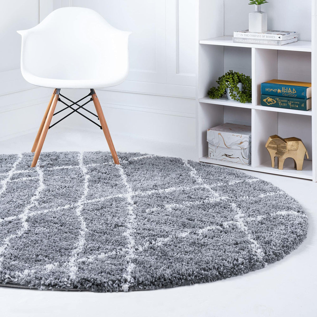 Rugs.com - Soft Touch Shag Rug – 6' 1 x 9' Sage Green Plush Shag Rug – Ultra Soft High Pile Area Rug for Bedroom, Living Room, and Home Office