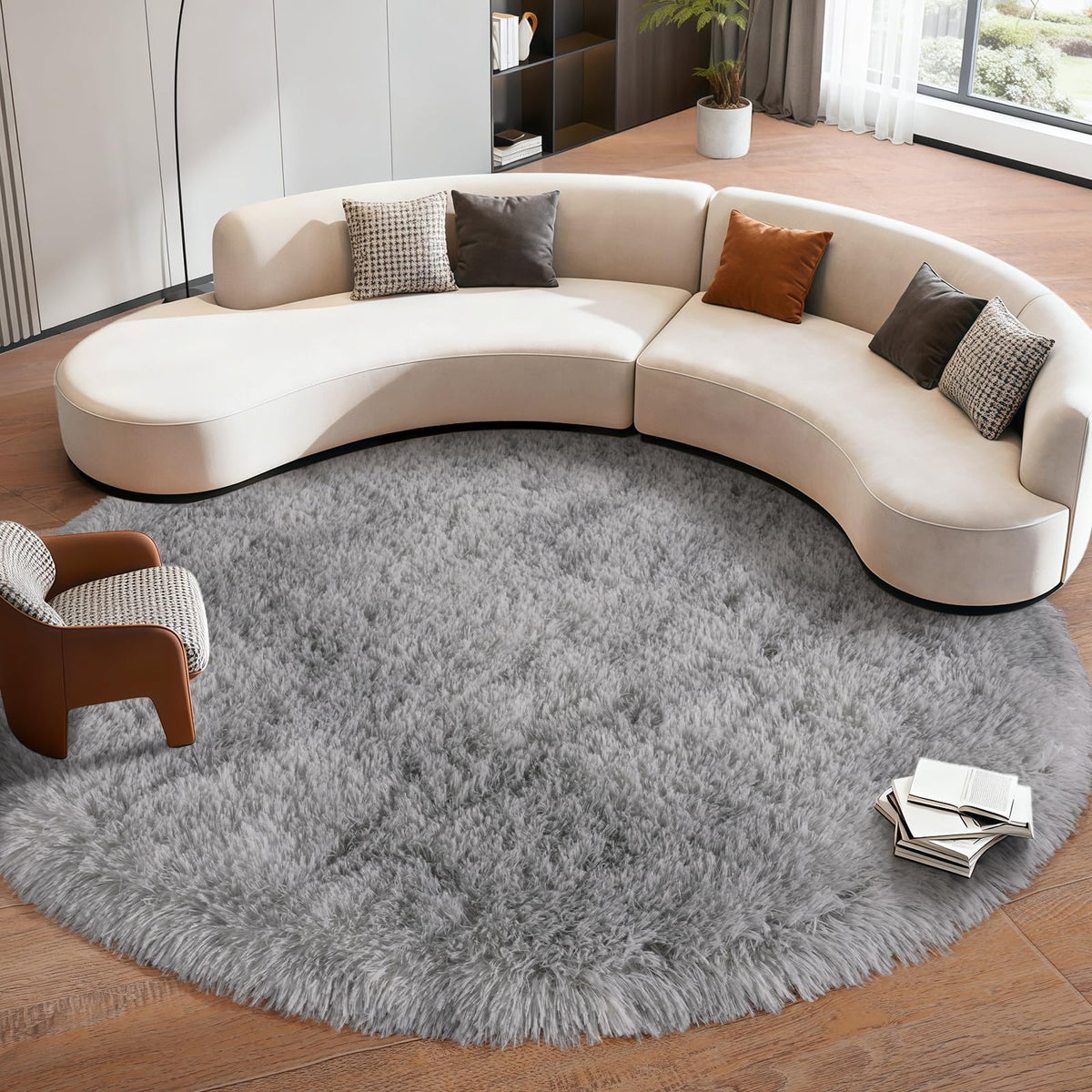 8x10 Shag Area Rug for Living Room, Fluffy Plush Rug Non-Slip Floor Carpet