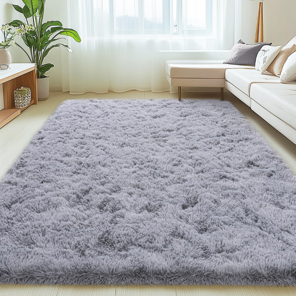 Mugorn 8x10 Area Rugs for Living Room, Large Fluffy Cream White Rugs