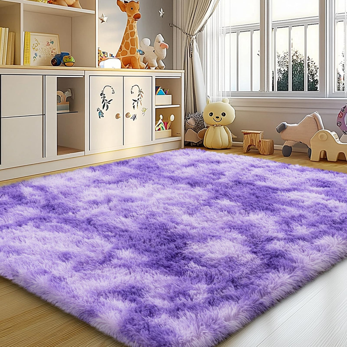 Mugorn Small Soft Shag Rugs for Bedroom, 4x6 Fluffy Area Rugs for Living Room
