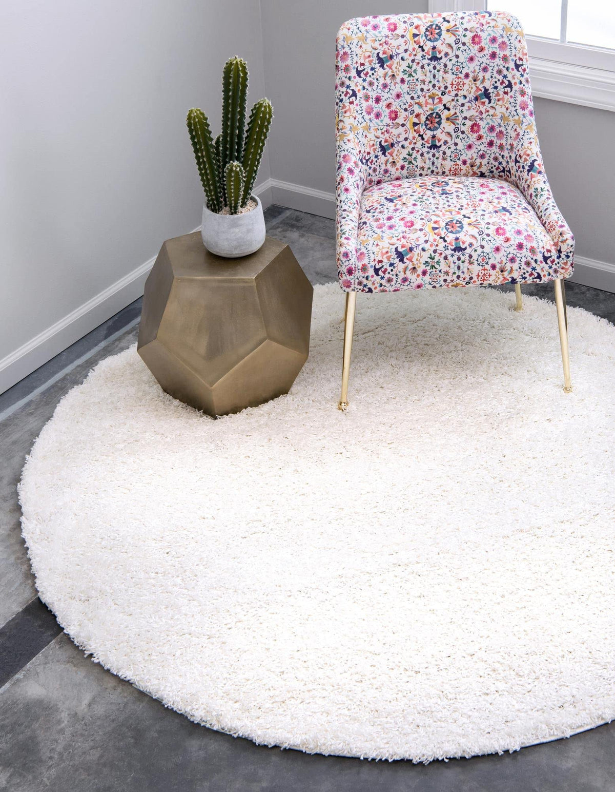 Unique Loom Solid Shag Collection Area Rug (8' x 10' Rectangle, Sandy Brown)