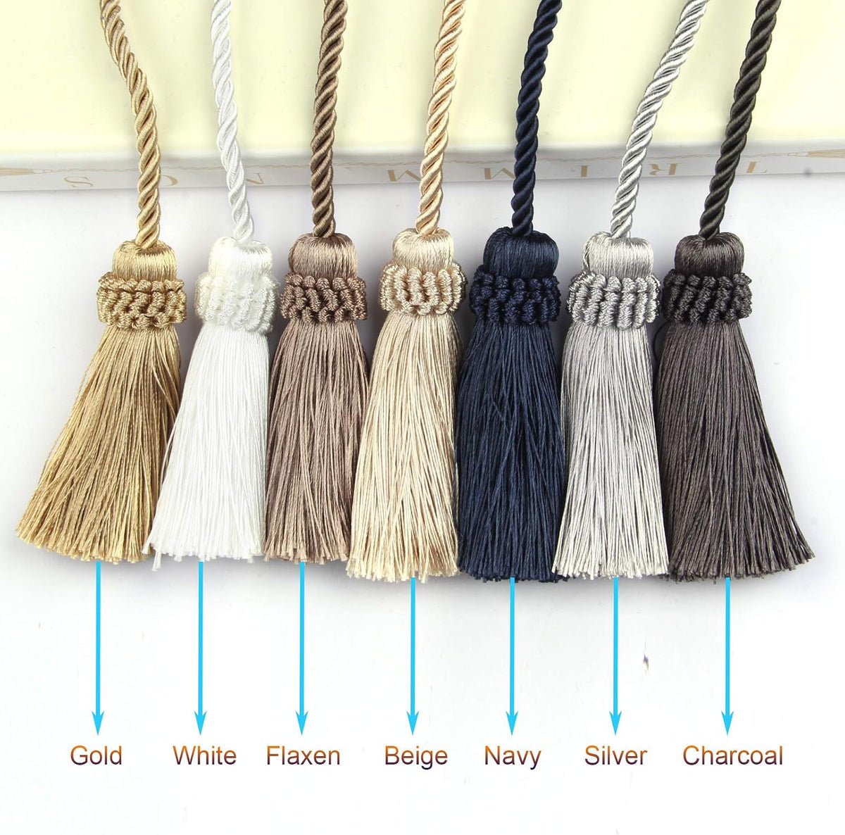 Curtain Tiebacks Handmade Curtain Holdbacks Rope with Tassel