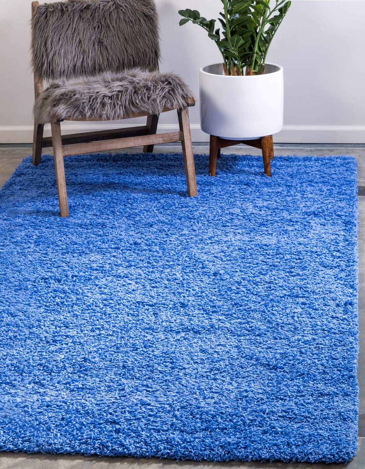 Unique Loom Solid Shag Collection Area Rug (8' x 10' Rectangle, Sandy Brown)