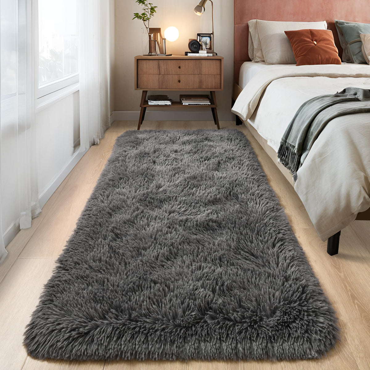 Tepook Fluffy Large Rugs for Living Room, 8x10 Area Rugs for Bedroom