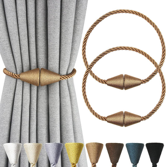 Magnetic Curtain Tiebacks Rope Decorative Holdbacks for Drapes Nieffeiy
