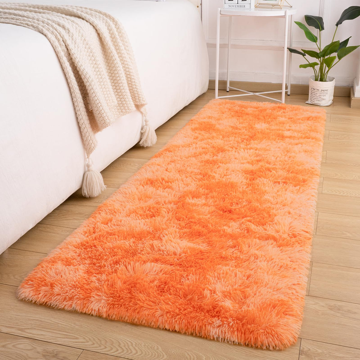 Softlife Dark Purple Area Rug for Bedroom, Fluffy Shag Plush 3x5 Rugs for Living Room Girls, Shaggy Throw Soft Fuzzy Small Kids Carpet for Dorm Bedside Ultra Cozy Non-Slip Indoor Decor