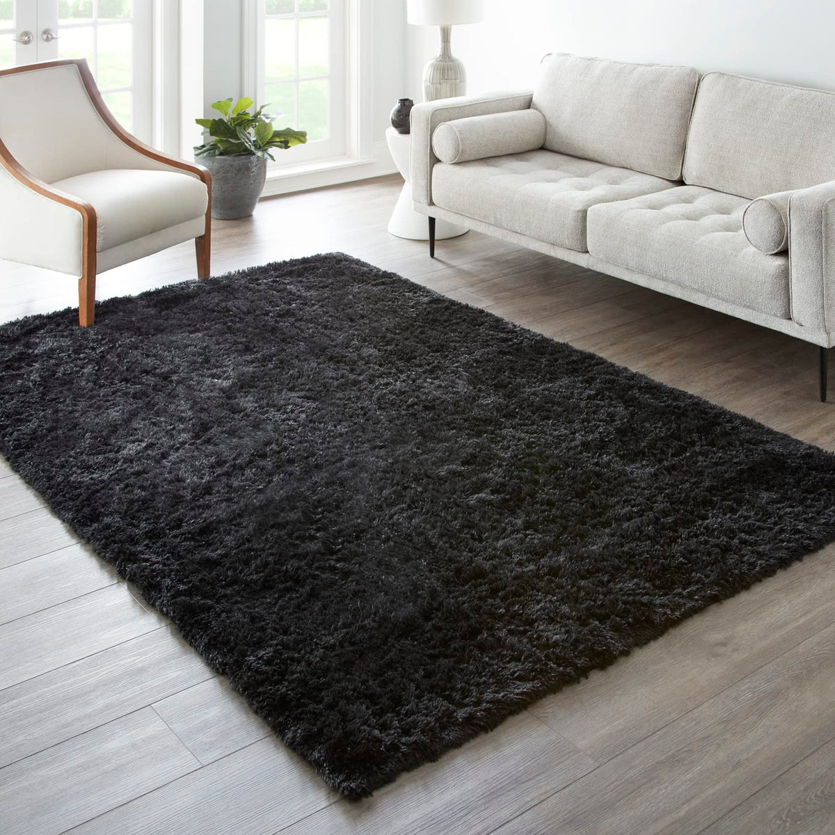 Ophanie 8x10 Area Rugs for Living Room, Washable Non-Slip Fluffy Soft Large Shag Bedroom Carpet, Ivory Big Indoor Nursery Rug, Carpets for Boy and Girls Room Dorm Decor with Over 99 pcs Pile fibers