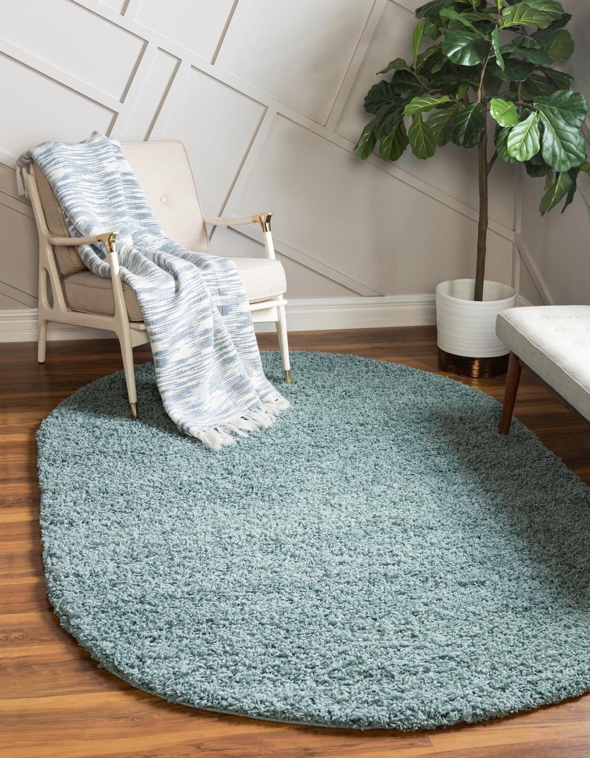 Unique Loom Solid Shag Collection Area Rug (8' x 10' Rectangle, Sandy Brown)