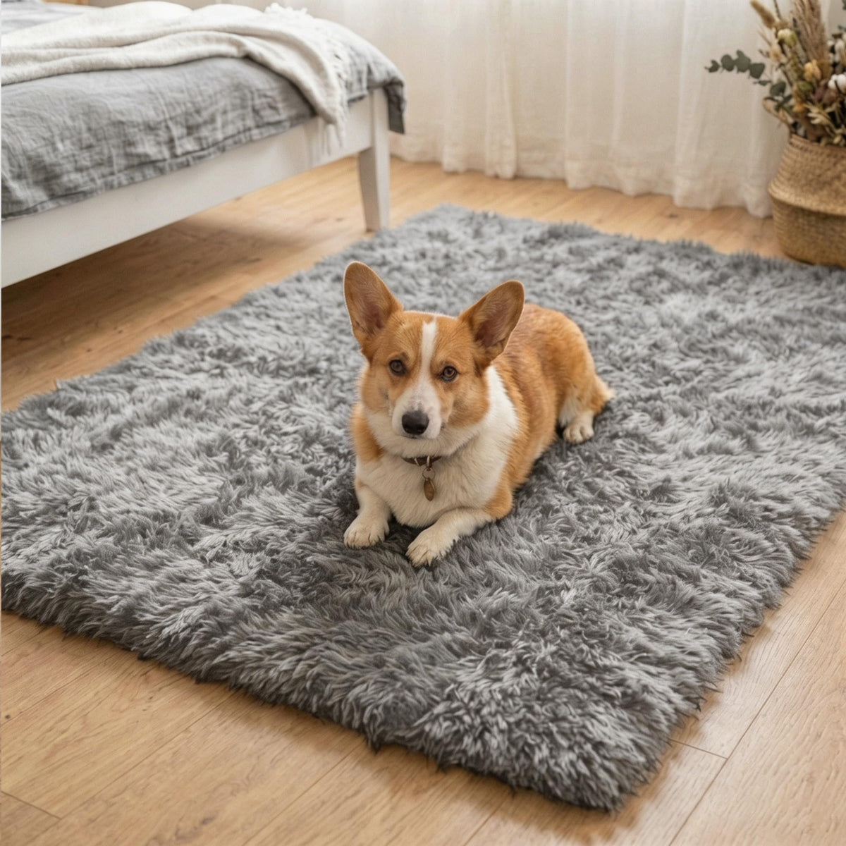 8x10 Area Rugs for Living Room, Large Fluffy Soft Shag Rug, Non-Slip Thick Fuzzy Plush Rug, Non-Shedding High Pile Furry Floor Indoor Carpet for Kids Room Nursery Dorm Home Decor(Beige)