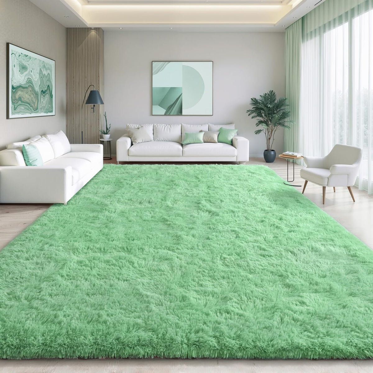 EVOIONOS Pink Round Rug for Bedroom, 4x4 Ft Fluffy Soft Circle Area Rugs for Living Room, Plush Shaggy Circular Carpet for Indoor Floor Bedside Girls Nursery, Machine-Washable Home Decor Aesthetic