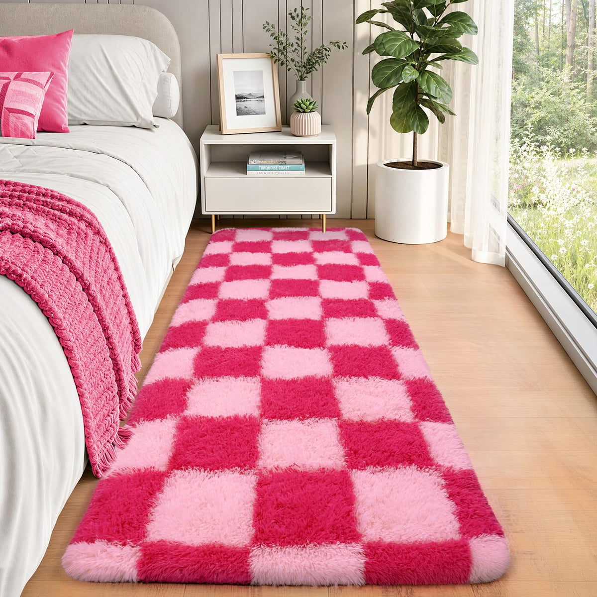 8x10 Shag Area Rug for Living Room, Fluffy Plush Rug Non-Slip Floor Carpet