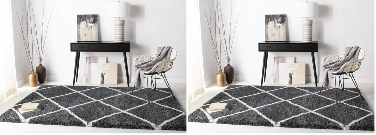 SAFAVIEH Hudson Shag Rug 8'x10', Soft Plush Moroccan Ivory & Beige SGH281D