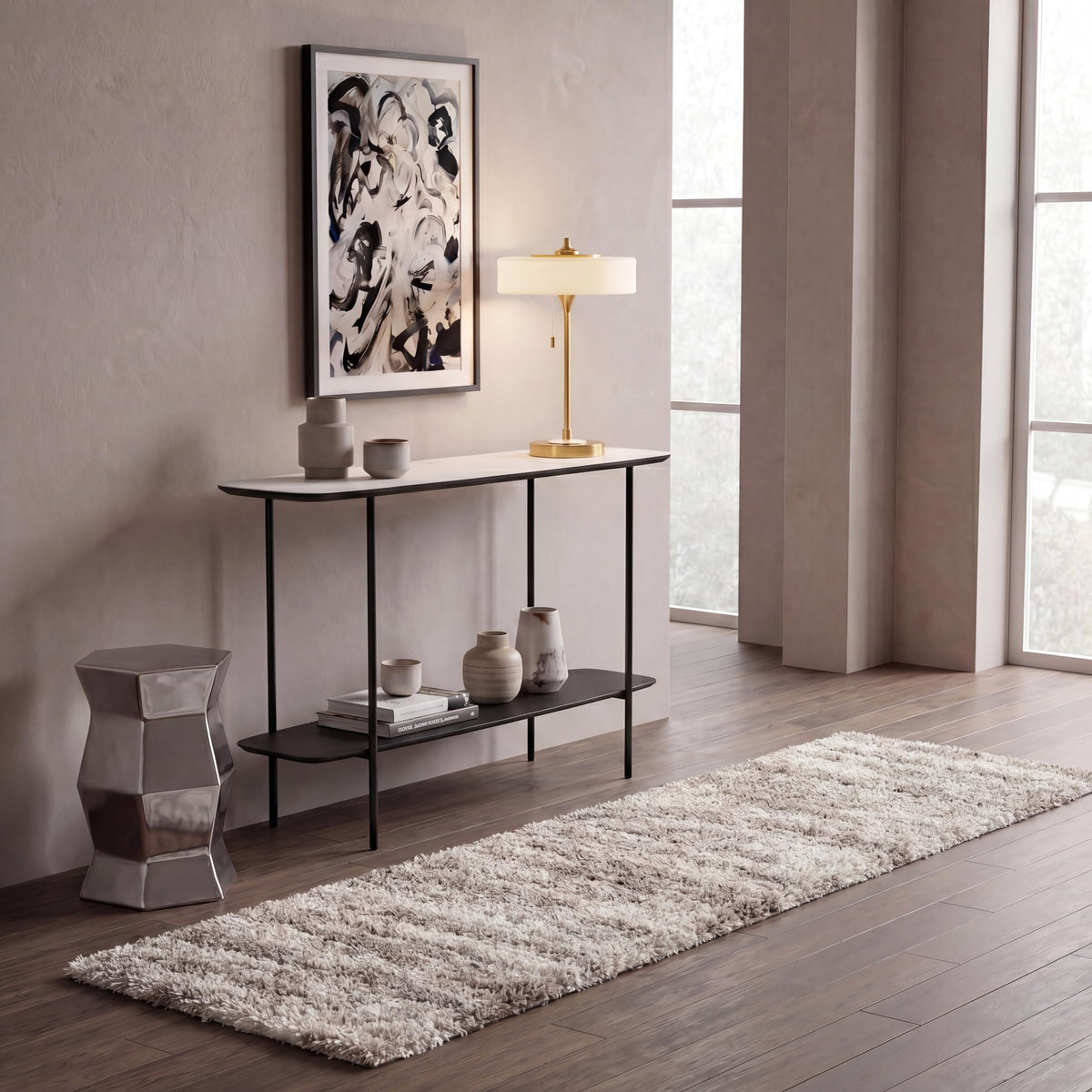 SAFAVIEH Hudson Shag Rug 9x12, Large Ivory & Beige SGH206B