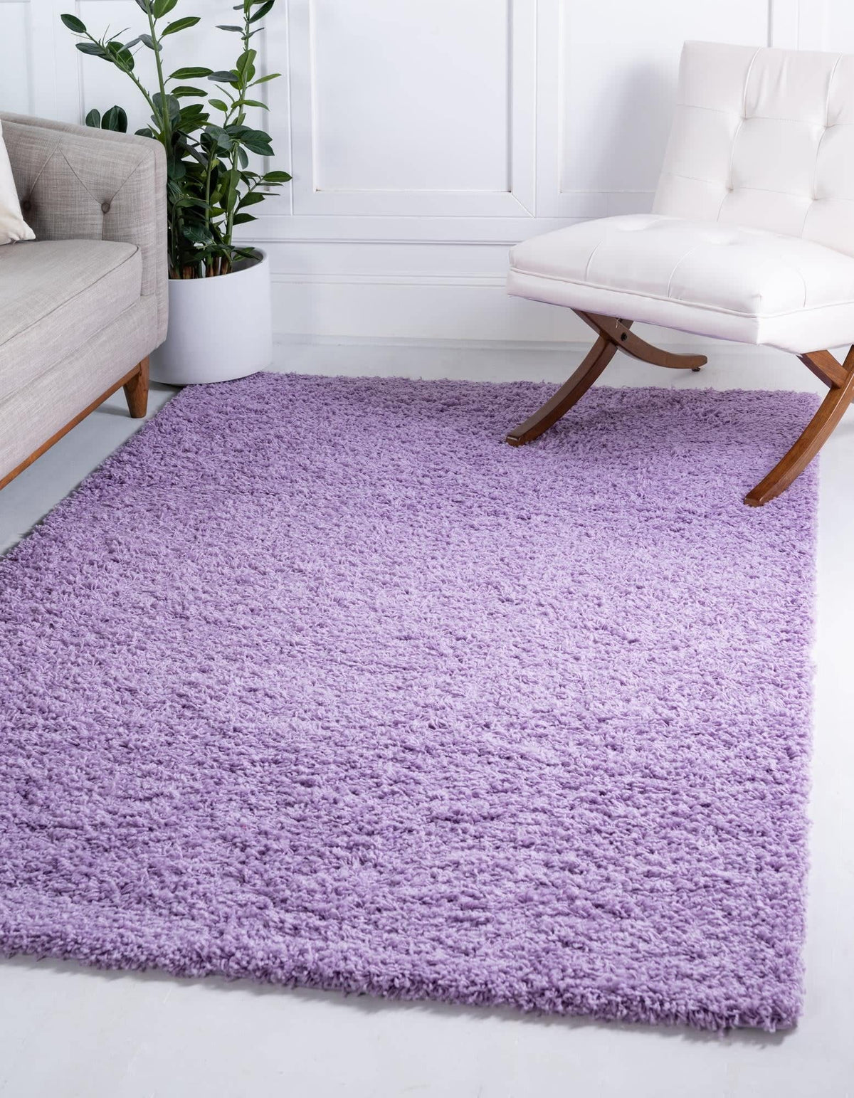 Unique Loom Solid Shag Collection Area Rug (8' x 10' Rectangle, Sandy Brown)