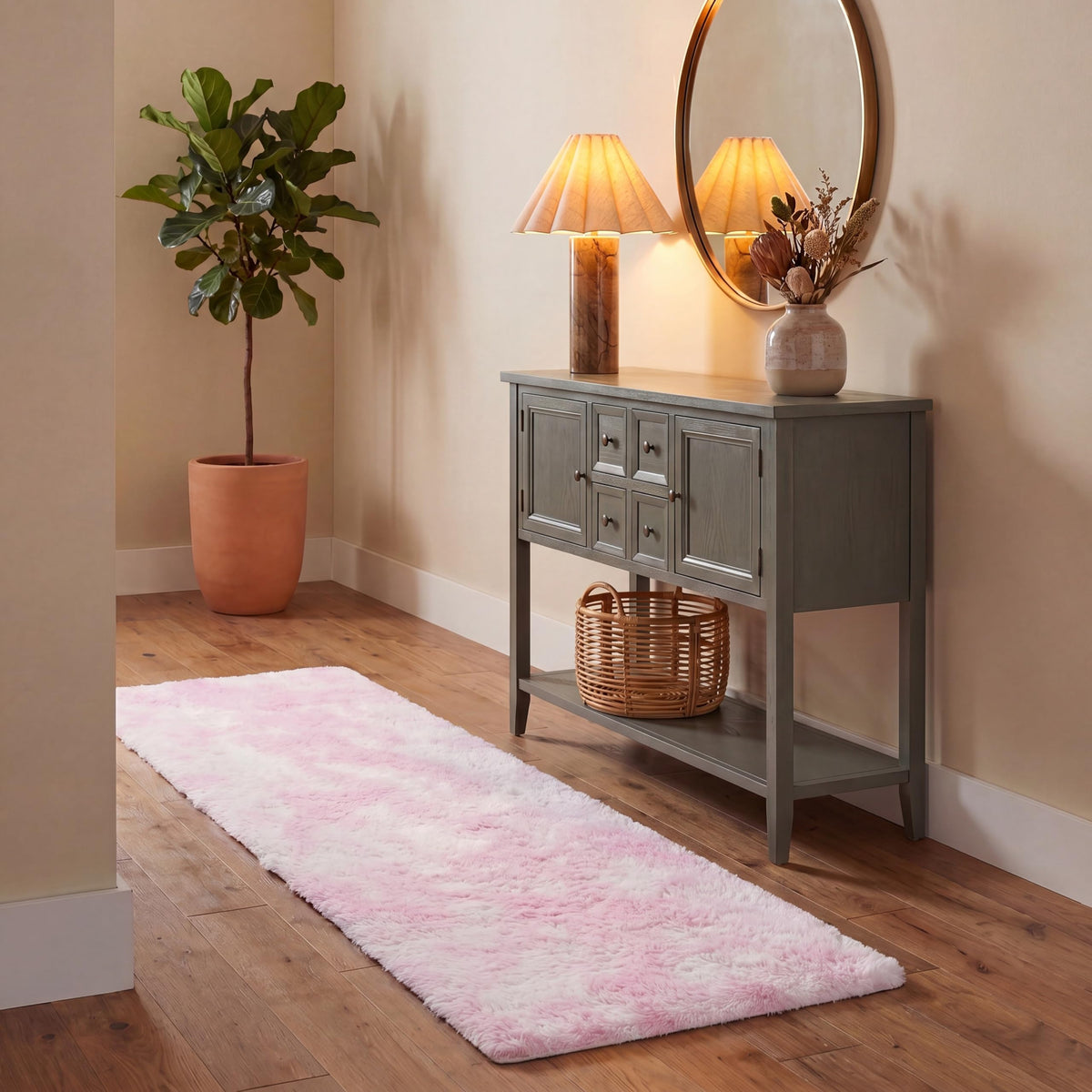 SAFAVIEH Rainbow Shag Collection Area Rug - 8' x 10', Light Beige, Slip Resistant, Non-Shedding & Easy Care, 1.6-inch Thick, Ideal for Living Room, Bedroom, Home Office, Dining Space (RBO100A-8)