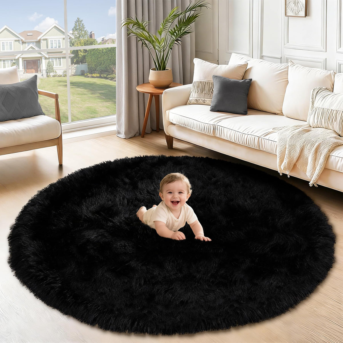 8x10 Area Rugs for Living Room: Soft Camel Fluffy Rug Shag Washable Rug Plush Fuzzy Indoor Carpet for Bedroom Nursery Playroom Girls Boys Kids Room (Camel, 8'x10')
