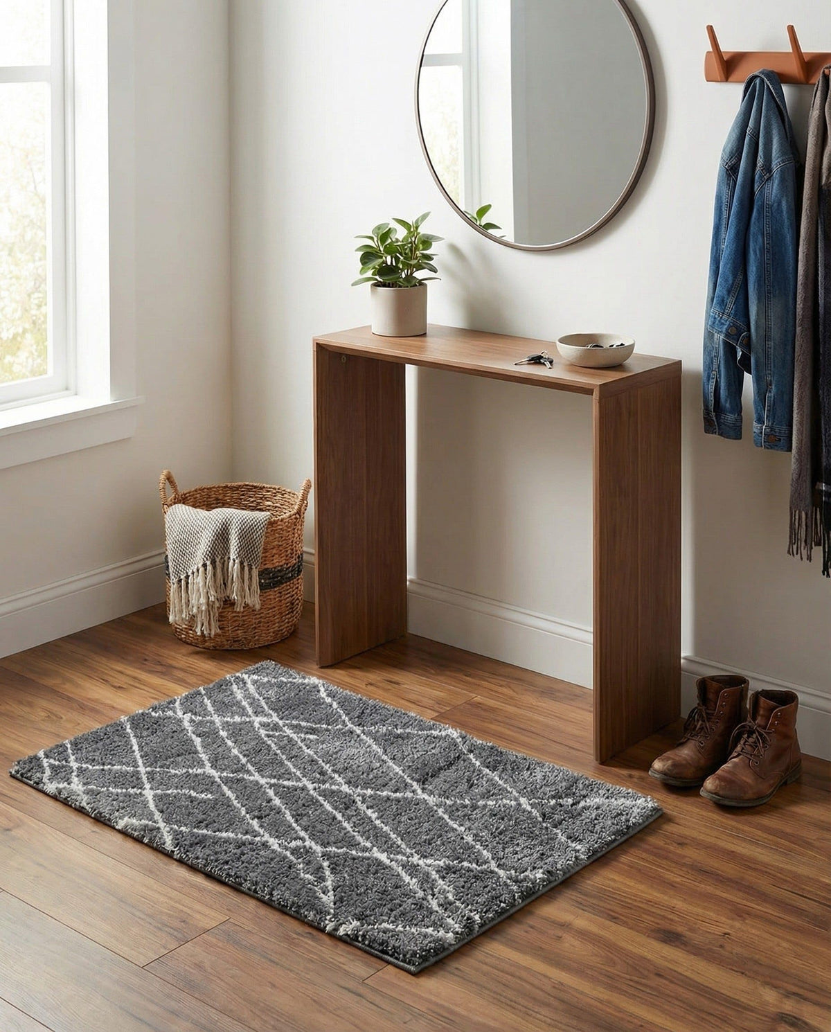 Rugs.com - Soft Touch Shag Rug – 6' 1 x 9' Sage Green Plush Shag Rug – Ultra Soft High Pile Area Rug for Bedroom, Living Room, and Home Office