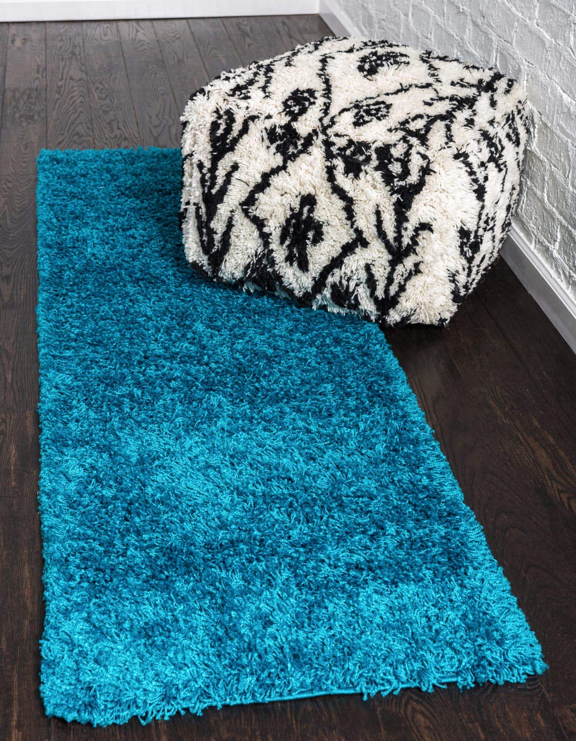 Unique Loom Solid Shag Collection Area Rug (8' x 10' Rectangle, Sandy Brown)