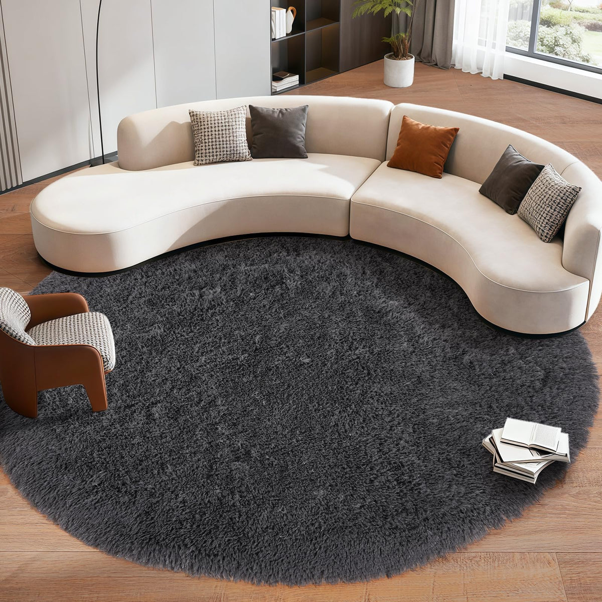 8x10 Shag Area Rug for Living Room, Fluffy Plush Rug Non-Slip Floor Carpet
