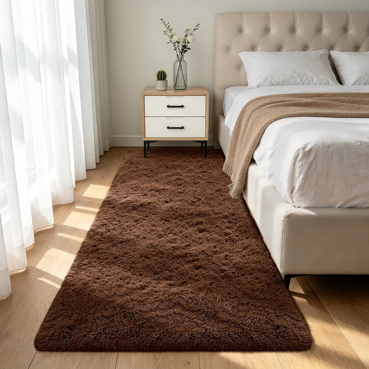 Shag Area Rugs for Bedroom Living Room,8X10 Ultra Soft Fluffy Area Rugs for Dorm,Indoor Carpet Plush Rugs for Living Room Home Decor,Tie-Dye Grey