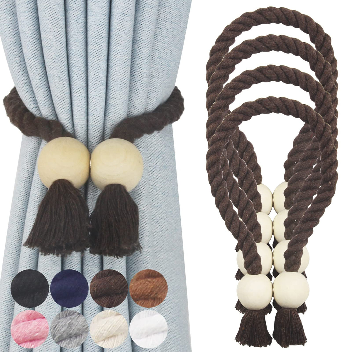 Magnetic Curtain Tiebacks Decorative Tie Back Drapes Holdbacks Nieffeiy