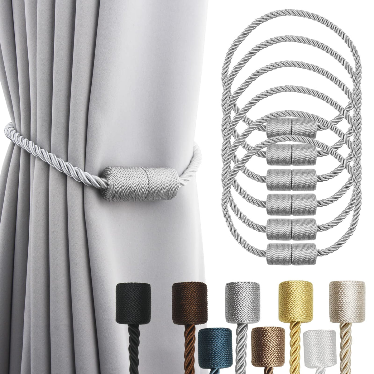 Magnetic Curtain Tiebacks Holdbacks Decorative Tie Backs for Windows Porlau