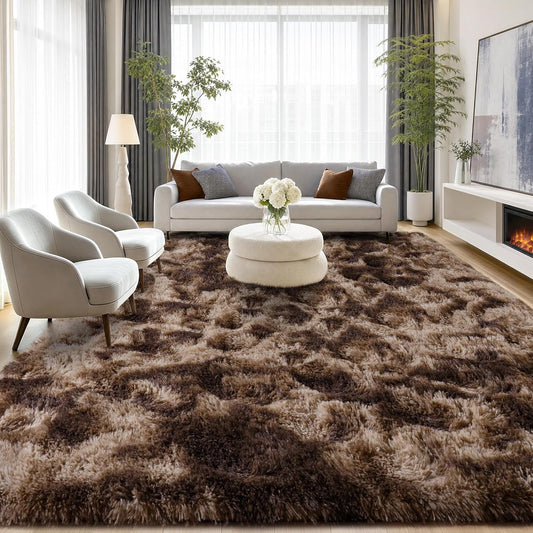 8x10 Shag Area Rug for Living Room, Fluffy Plush Rug Non-Slip Floor Carpet