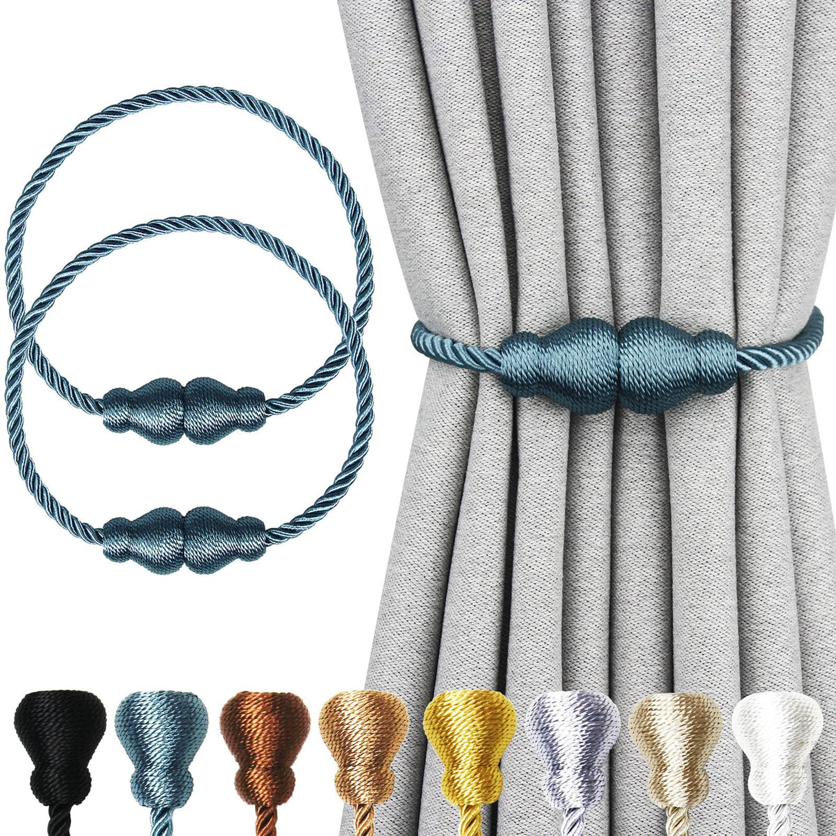 Magnetic Curtain Tiebacks Decorative Curtain Holders for Drapes Nieffeiy