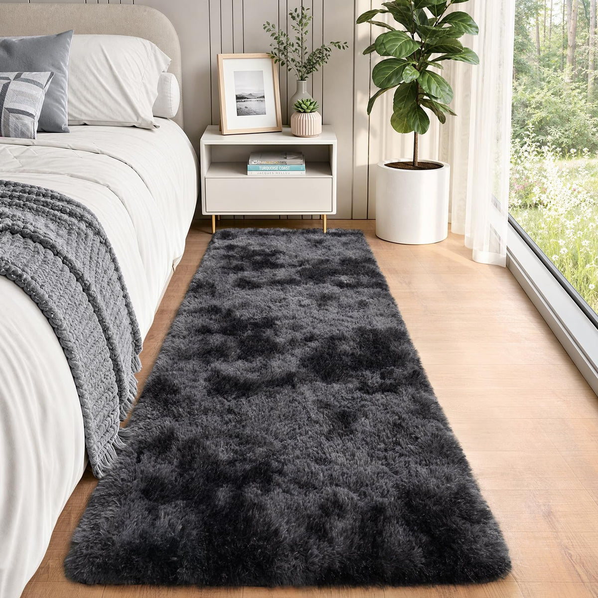 8x10 Shag Area Rug for Living Room, Fluffy Plush Rug Non-Slip Floor Carpet