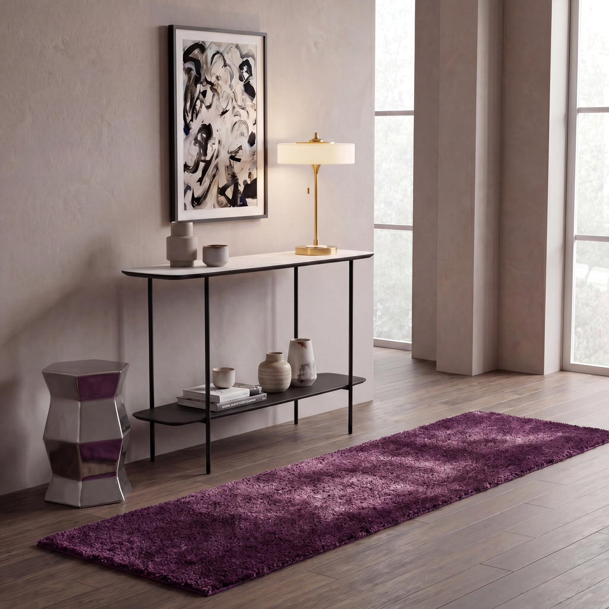 SAFAVIEH August Shag Rug 8'x10', Soft Plush Modern Ivory AUG900C