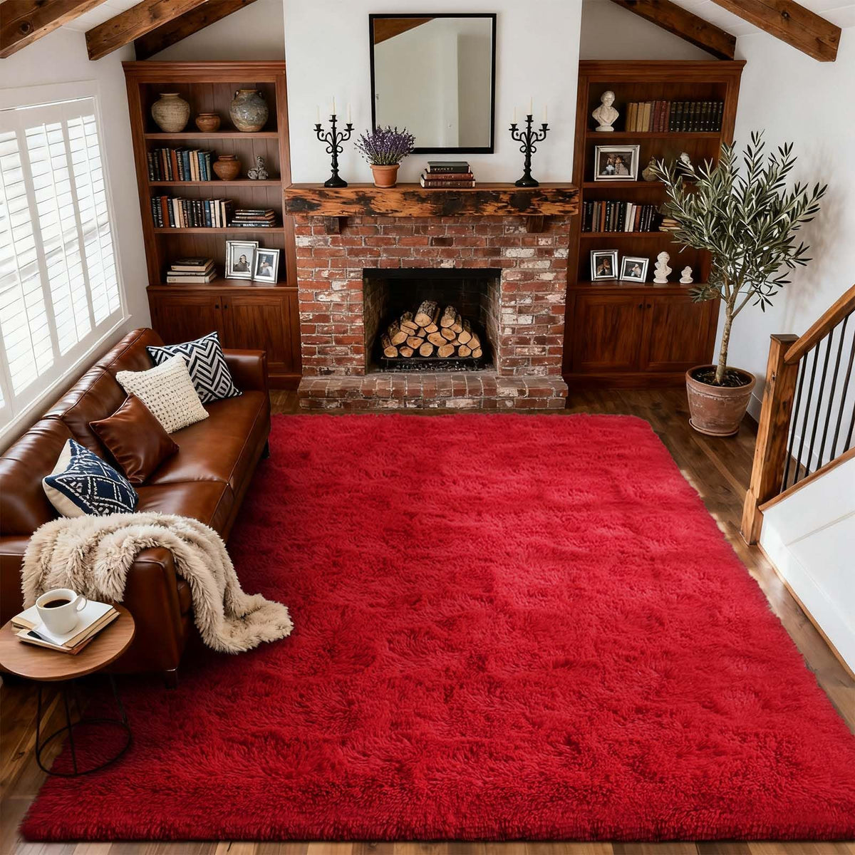 8x10 Ft Extra Large Shag Rugs for Living Room, Tie Dyed Ultra Soft Fluffy Furry Area Rugs for Bedroom Indoor Floor, Aesthetic Carpet for Kids Home Decor (Dark Grey)